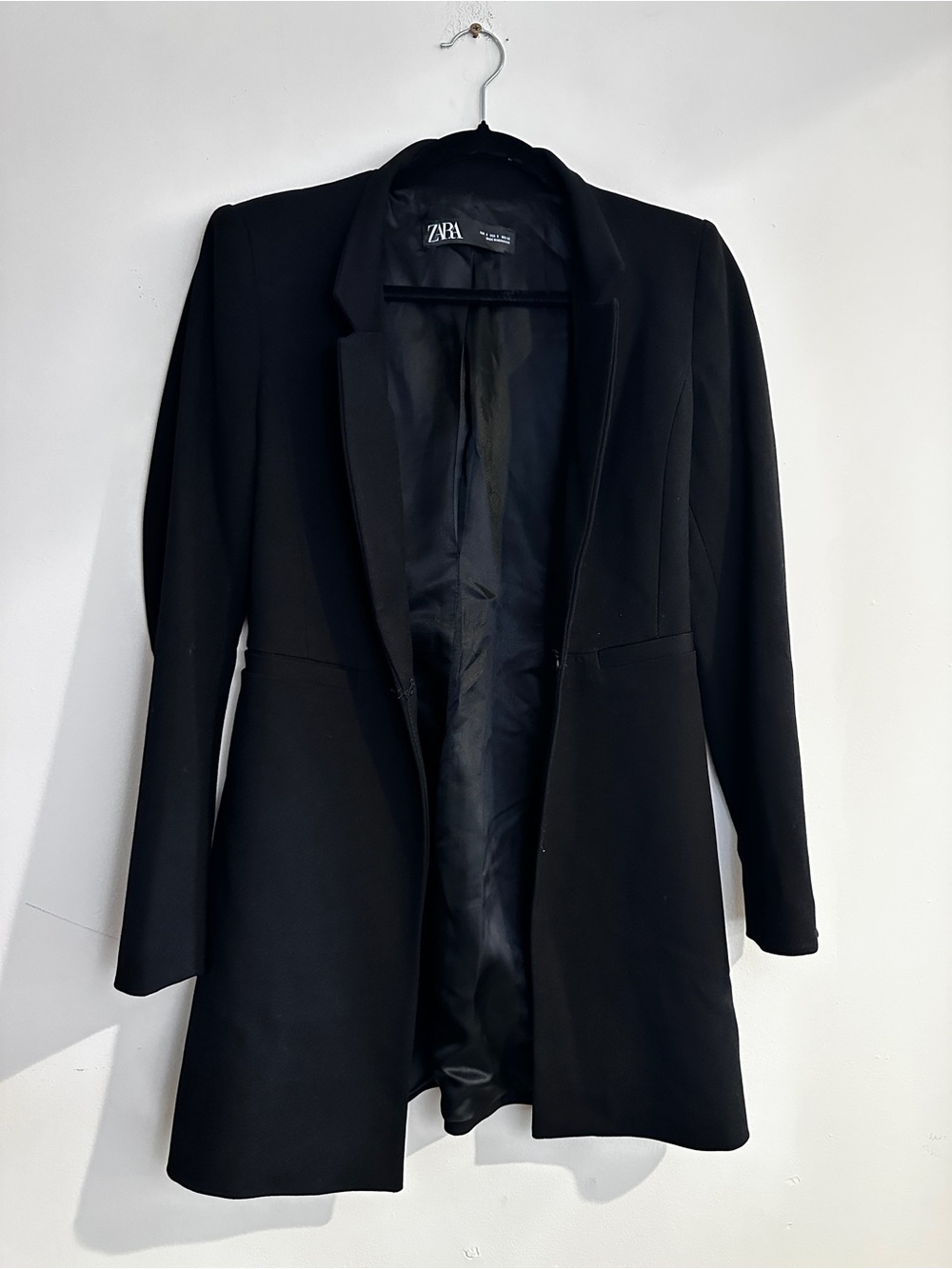 Zara Black Long Blazer Jacket